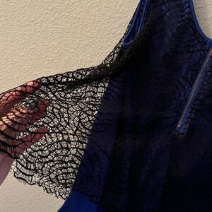 Lucca couture Navy blue Tank Top Elastic Oval Neckline Size L